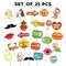 25 Pcs Annaprasanam Photo Booth Props Kit for Photoshoot Rice Feeding Ceremony Props Annaprashan Decoration Items Indian Party Supplies Hindu Celebration